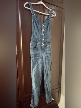 Guess Womens Denim Jeans Overalls Y2K Jumpsuit Size S Stretch SKINNY Sleeveless
